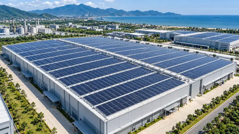 Hệ điện mái nhà xưởng sản xuất KCN