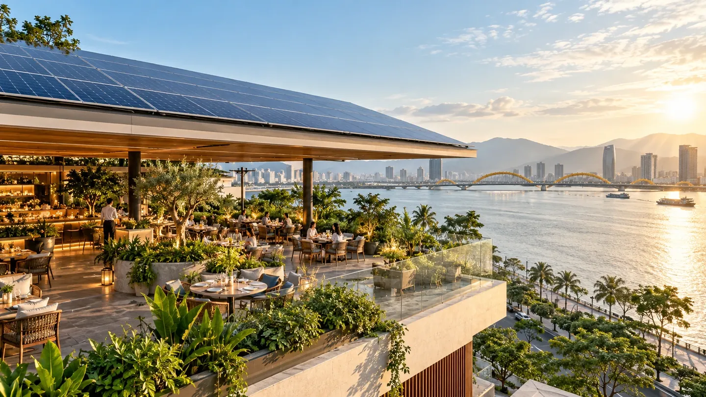 Điện mặt trời nhà hàng ven biển | Hồ sơ dự án Solar Đồng Xanh